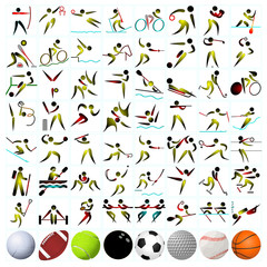 Sports pictograms design icons graphics