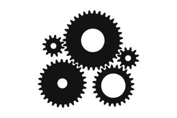 Mechanical Gears Isolated Vector