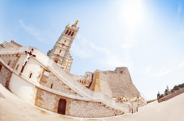 Basilica Notre Dame de la Garde against blue sky