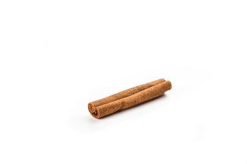 Cinnamon stick isolated on white background. Spice concept