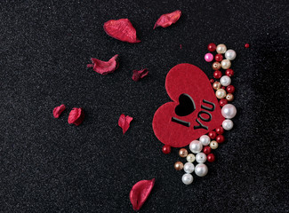 Frame of red hearts on Valentine's Day. Empty space for your text. White background