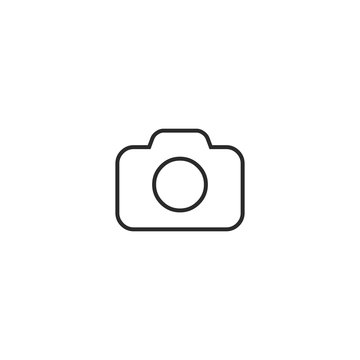 Camera Icon in trendy flat style isolated on grey background. line icon. Camera symbol for your web site design, logo, app, UI
