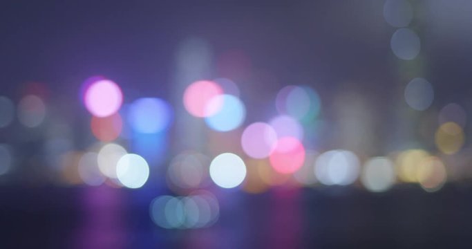 Blur of city at night