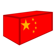 Container with flag of China. Vector illustration design