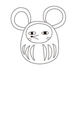 シンプルなねずみの年賀状