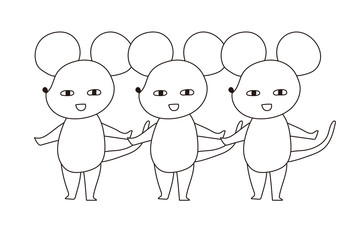 シンプルなねずみの年賀状