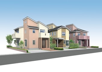 日本の新築分譲住宅イメージパース japanese houses for sale image