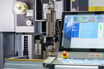 high precision cnc wire cut machine at workshop