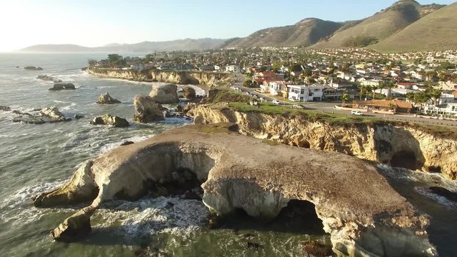 Shell Beach San Luis Obispo Aerial 4K