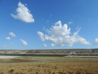 clouds over the field