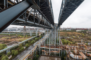 Fototapeta premium Steel framework at an abandoned factory