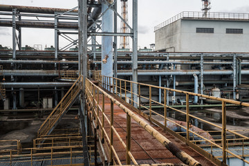 Industrial buildings in an abandoned factory