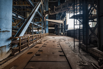 abandoned old industrial steel factory