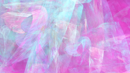 Abstract blue and rose chaotic painted texture. Colorful fractal background. Digital art. 3d rendering.