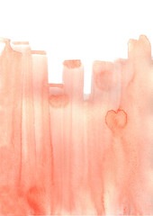 Abstract brush stroke of pink color watercolor hand painting background for decoration.