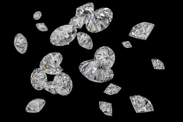 精品钻石，三维渲染