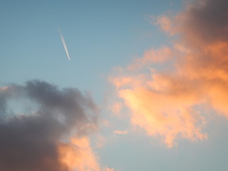 Fototapeta na wymiar plane in the sky