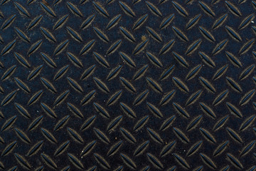 Black diamond plate floor texture and background seamless