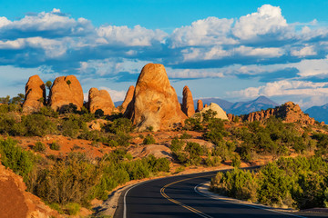 Arches national park, sunset road
