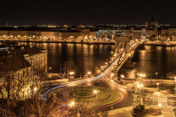 Fototapeta premium Long exposure bulb photo in Budapest 