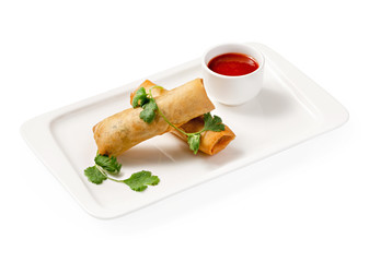 Chinese dish on a white background