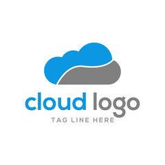 cloud logo design vector