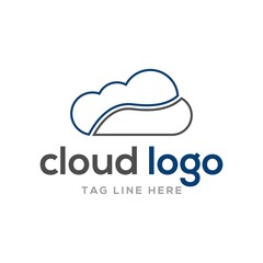 cloud logo design vector