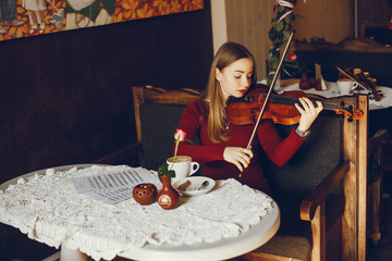 girl with violin