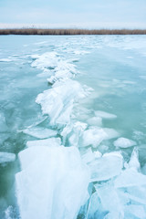 Eisplatten auf dem Neusiedlersee