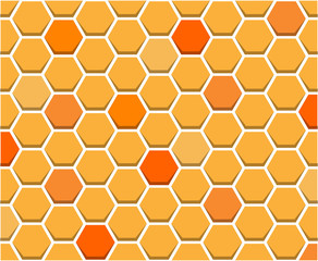 orange honeycomb pattern seamless on white background
