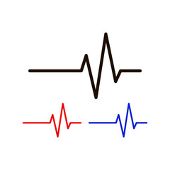 heartbeat icon, vector illustration
