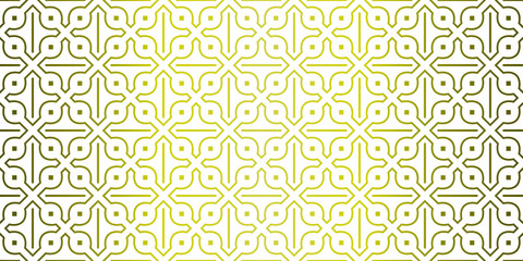 Yellow gradient Color Seamless Lace Pattern With Abstract Geometric. Stylish Fashion Design Background For Invitation Card. Illustration.