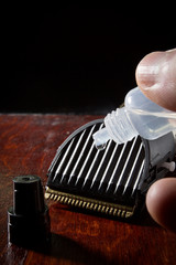 Electric shaver and oil to it