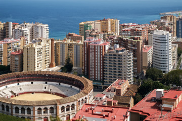 The Bullring arena Plaza de Toros Malaga