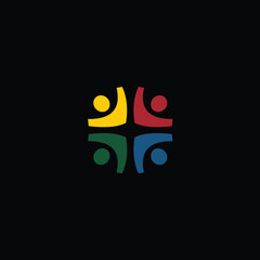 people community vector logo icon - Vector