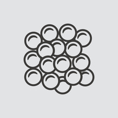 Bubble icon isolated of flat style. Vector illustration.