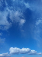 clouds in the blue sky
