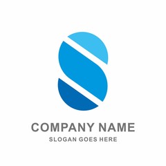 Monogram Letter S Geometric Business Company Vector Logo Design Template
