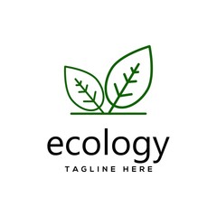 leaf, ecology, nature logo design vector