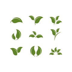 leaf, ecology, nature logo design vector