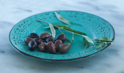 Authentic organic food. Olives Italian delishes