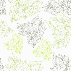 Retro floral seamless background