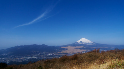 富士と青空