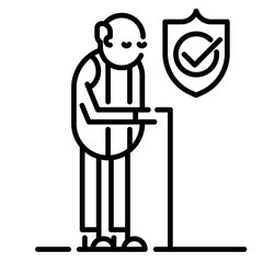 Long term care insurance Line illustration