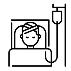 Inpatient department Line illustration