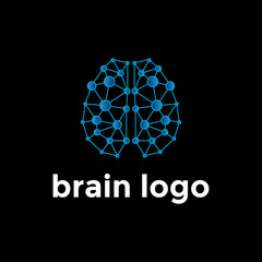 brain concept logo design vector