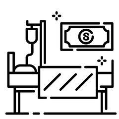 Hospital income ICU Line illustration