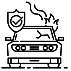 Accident insurance Line illustration