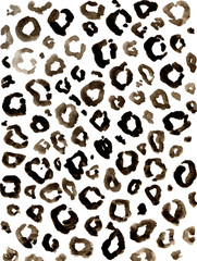 Watercolor leopard print pattern