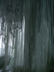 frozen icicles in beautiful shapes